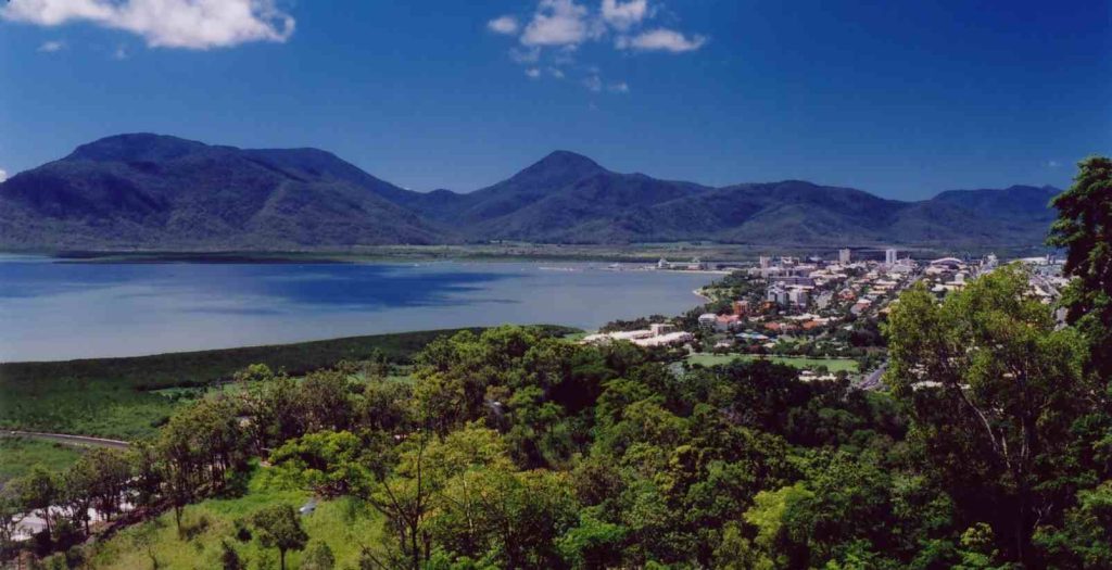 overlooking cairns from a lookour point