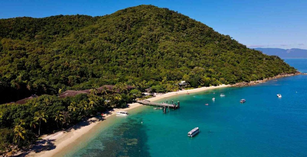 aerial shot of fitzroy island